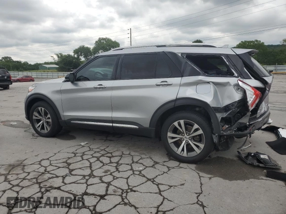 2020 Ford Explorer Platinum with VIN 1FM5K8HC9LGA43773, listed as a Copart auction lot 58918285 with 114,897 mi miles and Salvage title. Bid and sale history available at DreamBid. Image 2.