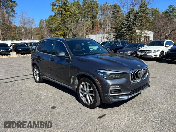 2019 BMW X5 xDrive40i with VIN 5UXCR6C57KLL63540, listed as a Copart auction lot 50080445 with 124,292 mi miles and Clean Title. Bid and sale history available at carsss.com. Image 1.