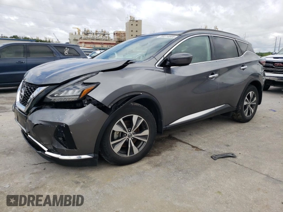 2022 Nissan Murano SV z VIN 5N1AZ2BJ1NC127286, wystawiony jako Copart lot #56514805 z przebiegiem 70 159 mil mil oraz Szkoda całkowita • Salvage title. Historia ofert i sprzedaży dostępna na DreamBid. Obrazek 1.
