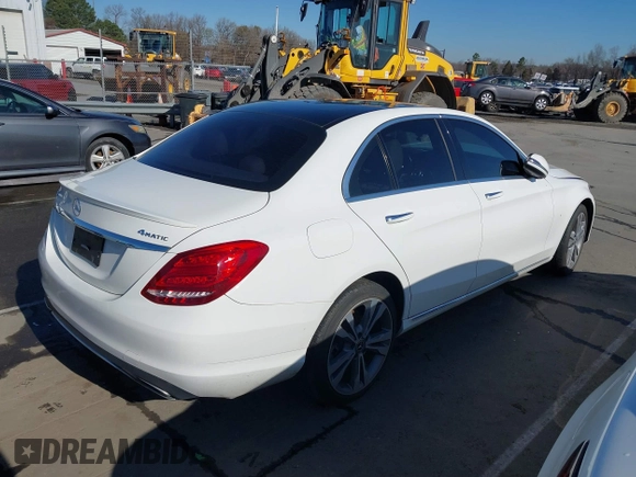 2018 Mercedes-Benz C 300 with VIN 55SWF4KB9JU244987, listed as a IAAI auction lot 41747698 with 99,959 mi miles and . Bid and sale history available at carsss.com. Image 4.