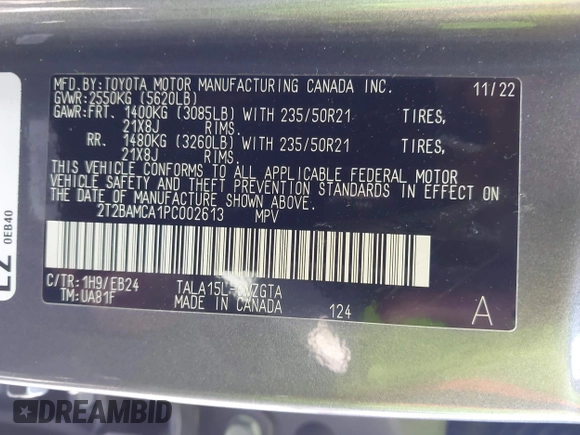 2023 Lexus RX 350 с VIN 2T2BAMCA1PC002613, выставлен на аукционе IAAI как лот 42378763 с пробегом 26 651 миль миль и . История ставок и продаж доступна на DreamBid. Изображение 9.