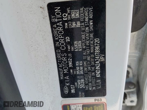 2018 Kia Soul with VIN KNDJN2A24J7896720, listed as a Copart auction lot 53273955 with 41,710 mi miles and Salvage Title. Bid and sale history available at DreamBid. Image 13.