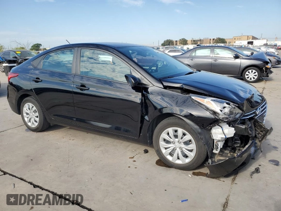 2022 Hyundai Accent SEL with VIN 3KPC24A61NE182565, listed as a Copart auction lot 67732004 with 26,799 mi miles and Salvage Title. Bid and sale history available at DreamBid. Image 4.