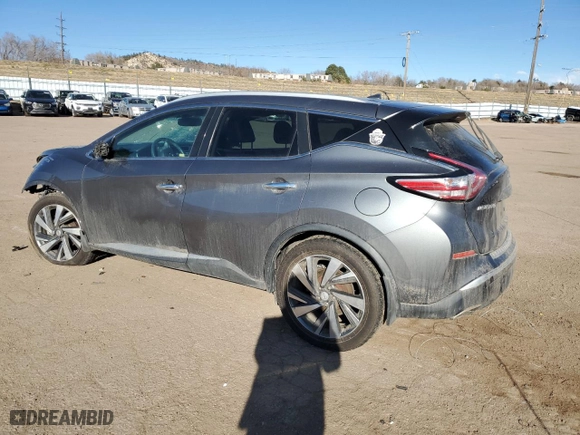 2015 Nissan Murano Platinum with VIN 5N1AZ2MH2FN203789, listed as a Copart auction lot 48182705 with 0 mi miles and Salvage Title. Bid and sale history available at carsss.com. Image 2.