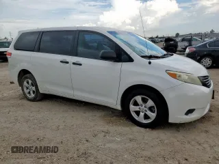2011 Toyota Sienna with VIN 5TDZK3DC8BS026322, listed as a Copart auction lot 63670155 with Not provided miles and Salvage title. Bid and sale history available at DreamBid. Image 4.