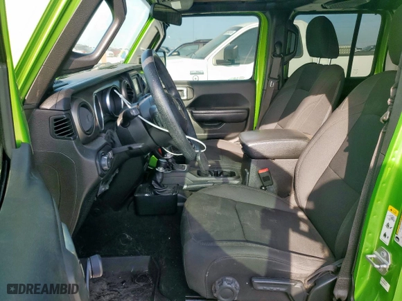 2018 Jeep Wrangler Unlimited Sport with VIN 1C4HJXDN6JW286918, listed as a Copart auction lot 49873765 with 43,787 mi miles and Salvage Title. Bid and sale history available at carsss.com. Image 7.