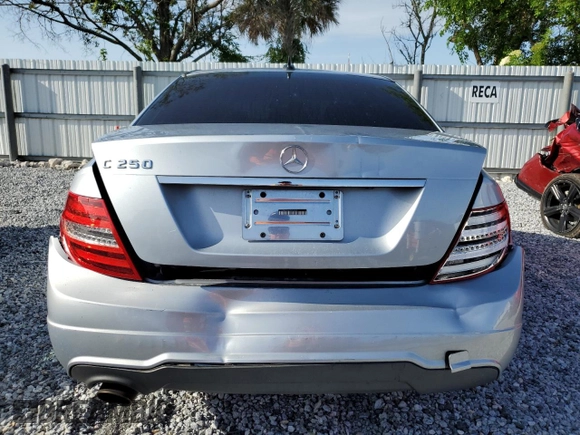 2014 Mercedes-Benz C 250 Sport with VIN WDDGF4HB8EA955064, listed as a Copart auction lot 63184135 with 104,735 mi miles and Salvage title. Bid and sale history available at DreamBid. Image 6.
