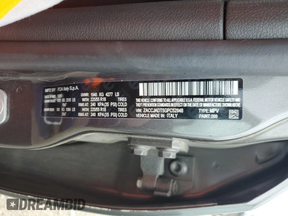 2016 Jeep Renegade Limited z VIN ZACCJADT5GPC52948, wystawiony jako Copart lot #50763015 z przebiegiem 42 824 mil mil oraz Szkoda całkowita • Salvage title. Historia ofert i sprzedaży dostępna na DreamBid. Obrazek 13.