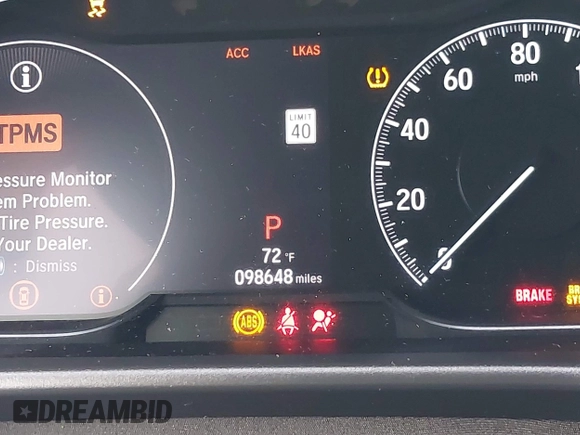 2019 Honda Accord Sport with VIN 1HGCV2F38KA030812, listed as a IAAI auction lot 42429667 with 98,648 mi miles and . Bid and sale history available at DreamBid. Image 7.