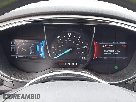 2014 Ford Fusion SE Hybrid with VIN 3FA6P0LU2ER133294, listed as a IAAI auction lot 41696064 with 150,537 mi miles. Bid and sale history available at carsss.com. Image 7.