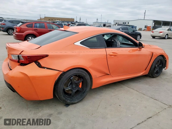 2015 Lexus RC F F z VIN JTHHP5BC5F5003957, wystawiony jako Copart lot #45587535 z przebiegiem Nie podano mil oraz Szkody całkowita. Historia ofert i sprzedaży dostępna na DreamBid. Obrazek 3.