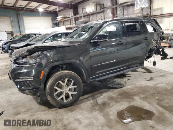 2023 Jeep Grand Cherokee Limited z VIN 1C4RJHBG3PC612389, wystawiony jako Copart lot #47825155 z przebiegiem 14 585 mil mil oraz Szkoda całkowita • Salvage title. Historia ofert i sprzedaży dostępna na DreamBid. Obrazek 1.