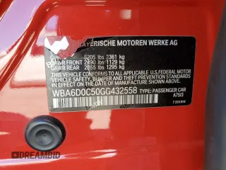 2016 BMW 6 Series 640i with VIN WBA6D0C50GG432558, listed as a Copart auction lot 76141594 with 69,286 mi miles and Salvage Title. Bid and sale history available at carsss.com. Image 15.