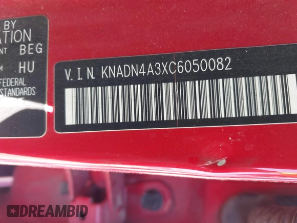 2012 Kia Rio EX z VIN KNADN4A3XC6050082, wystawiony jako IAAI lot #41680237 z przebiegiem Nie podano mil oraz . Historia ofert i sprzedaży dostępna na DreamBid. Obrazek 9.