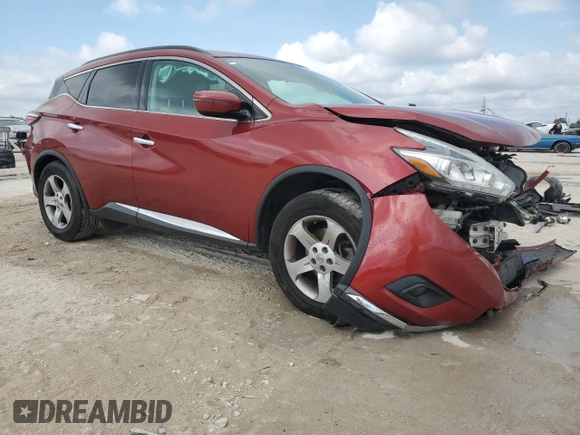 2016 Nissan Murano SV with VIN 5N1AZ2MG0GN114604, listed as a Copart auction lot 53262765 with Not Provided miles and Salvage Title. Bid and sale history available at carsss.com. Image 4.