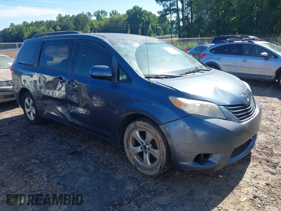 2013 Toyota Sienna LE AAS with VIN 5TDKK3DCXDS350005, listed as a IAAI auction lot 42470301 with 345,695 mi miles and . Bid and sale history available at DreamBid. Image 1.