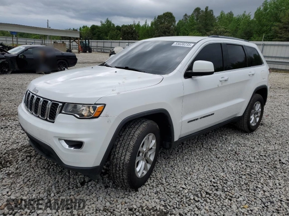 2021 Jeep Grand Cherokee Laredo E with VIN 1C4RJEAG4MC548990, listed as a Copart auction lot 55638235 with 54,771 mi miles and Salvage title. Bid and sale history available at DreamBid. Image 1.