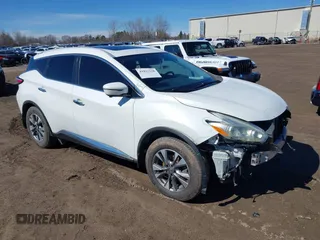 2016 Nissan Murano S with VIN 5N1AZ2MH9GN135072, listed as a IAAI auction lot 41822168 with 79,379 mi miles and . Bid and sale history available at DreamBid. Image 1.
