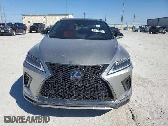 2022 Lexus RX with VIN 2T2YGMDA5NC091817, listed as a Copart auction lot 49316305 with 14,215 mi miles and Salvage Title. Bid and sale history available at carsss.com. Image 5.