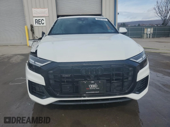 2021 Audi Q8 Premium with VIN WA1AVAF15MD014688, listed as a Copart auction lot 83991624 with 55,373 mi miles and Salvage Title. Bid and sale history available at carsss.com. Image 5.