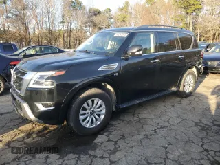 2021 Nissan Armada SV with VIN JN8AY2AD5M9661586, listed as a Copart auction lot 45348615 with 73,381 mi miles and Salvage Title. Bid and sale history available at carsss.com. Image 1.