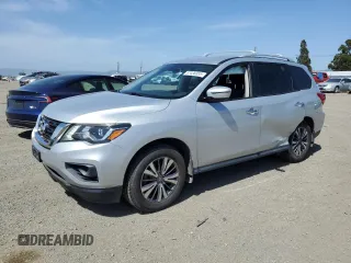 2020 Nissan Pathfinder S with VIN 5N1DR2AN7LC618959, listed as a Copart auction lot 57436355 with 66,458 mi miles and Salvage title. Bid and sale history available at DreamBid. Image 1.