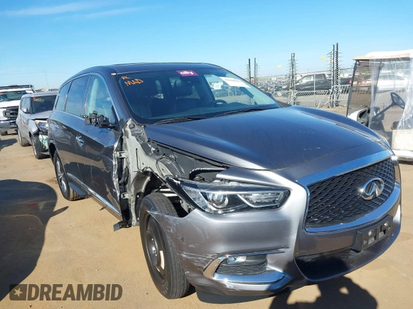 2020 Infiniti QX60 Luxe with VIN 5N1DL0MN5LC520126, listed as a IAAI auction lot 41698233 with 75,249 mi miles and . Bid and sale history available at DreamBid. Image 1.