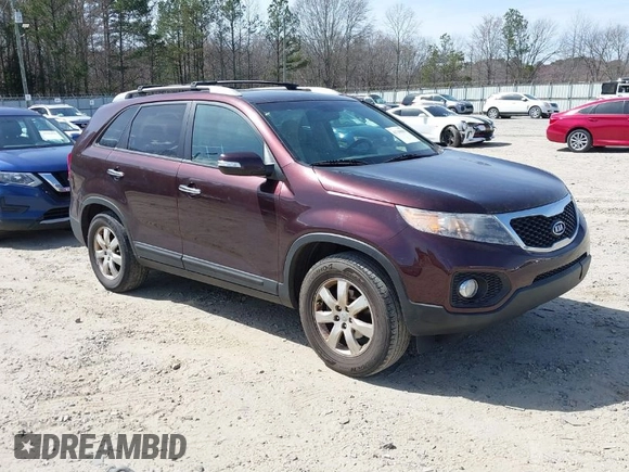 2012 Kia Sorento LX with VIN 5XYKT4A67CG225217, listed as a IAAI auction lot 41740096 with 112,195 mi miles. Bid and sale history available at carsss.com. Image 1.