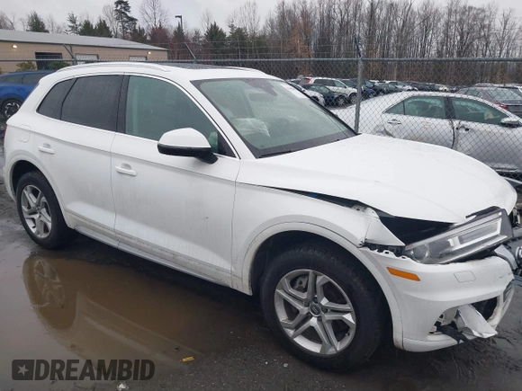 2019 Audi Q5 Premium with VIN WA1ANAFY0K2093743, listed as a IAAI auction lot 41443852 with 63,874 mi miles. Bid and sale history available at carsss.com. Image 1.