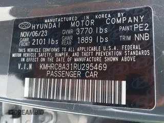 2024 Hyundai Venue SEL with VIN KMHRC8A31RU295469, listed as a IAAI auction lot 42472613 with 10,724 mi miles and . Bid and sale history available at DreamBid. Image 9.
