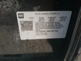 2022 Chevrolet Malibu LS with VIN 1G1ZB5ST3NF187706, listed as a Copart auction lot 85432764 with 31,145 mi miles and Salvage Title. Bid and sale history available at DreamBid. Image 14.