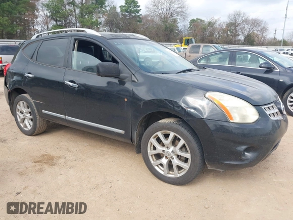 2012 Nissan Rogue S with VIN JN8AS5MT3CW256381, listed as a IAAI auction lot 41539784 with 185,851 mi miles. Bid and sale history available at carsss.com. Image 1.