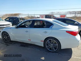 2017 Infiniti Q50 2.0t with VIN JN1CV7AR8HM680189, listed as a IAAI auction lot 41430923 with 84,341 mi miles. Bid and sale history available at carsss.com. Image 14.