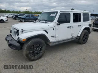2020 Jeep Wrangler Unlimited Sahara with VIN 1C4HJXEN6LW254035, listed as a Copart auction lot 48900275 with 69,368 mi miles and Salvage Title. Bid and sale history available at carsss.com. Image 1.