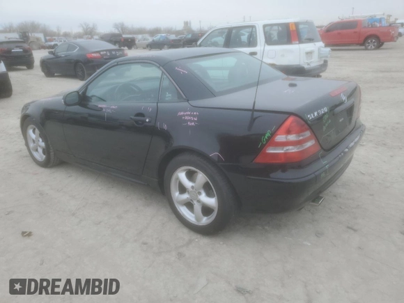 2001 Mercedes-Benz SLK 230/320 with VIN WDBKK65F41F231922, listed as a Copart auction lot 44355855 with 91,480 mi miles and Salvage title. Bid and sale history available at DreamBid. Image 2.