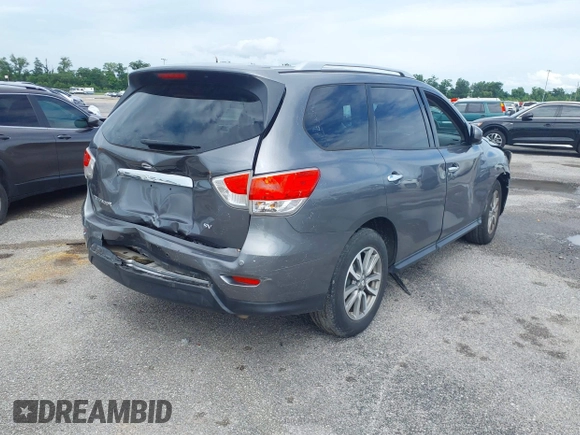 2016 Nissan Pathfinder S with VIN 5N1AR2MN4GC613707, listed as a IAAI auction lot 42462865 with 130,113 mi miles and . Bid and sale history available at DreamBid. Image 4.
