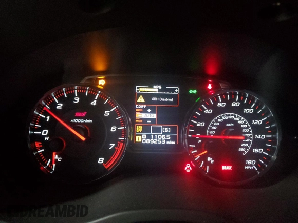 2019 Subaru WRX STI with VIN JF1VA2R61K9830030, listed as a Copart auction lot 55210425 with 89,253 mi miles and Salvage title. Bid and sale history available at DreamBid. Image 9.