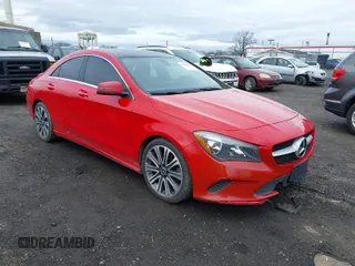 2018 Mercedes-Benz CLA with VIN WDDSJ4GB7JN595119, listed as a IAAI auction lot 41782982 with 105,071 mi miles. Bid and sale history available at carsss.com. Image 1.