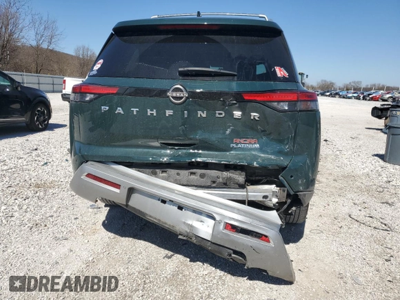 2023 Nissan Pathfinder Platinum z VIN 5N1DR3DH4PC200280, wystawiony jako Copart lot #48794295 z przebiegiem 44 240 mil mil oraz Szkoda całkowita • Salvage title. Historia ofert i sprzedaży dostępna na DreamBid. Obrazek 6.