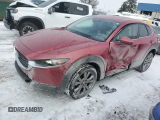 2020 Mazda CX-30 Select Package with VIN 3MVDMBCLXLM128771, listed as a Copart auction lot 46112985 with 61,532 mi miles and Salvage Title. Bid and sale history available at carsss.com. Image 1.