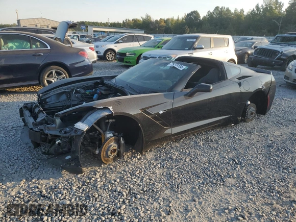 2019 Chevrolet Corvette 1LT with VIN 1G1YB2D73K5123693, listed as a Copart auction lot 75279184 with Not Provided miles and Salvage Title. Bid and sale history available at carsss.com. Image 1.