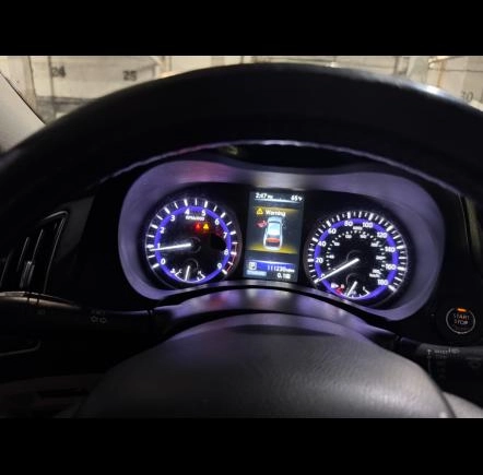 2015 Infiniti Q50 with VIN JN1BV7AR7FM412100, listed as a Copart auction lot 54574705 with 111,230 mi miles and Salvage Title. Bid and sale history available at carsss.com. Image 8.