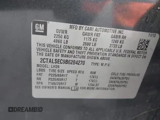 2011 GMC Terrain SLE-2 with VIN 2CTALSEC9B6284270, listed as a IAAI auction lot 42515301 with 143,017 mi miles and . Bid and sale history available at DreamBid. Image 9.
