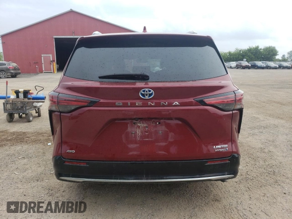 2022 Toyota Sienna LE with VIN 5TDGSKFC0NS067689, listed as a Copart auction lot 63850155 with 75,852 mi miles and Salvage title. Bid and sale history available at DreamBid. Image 6.