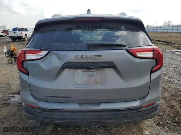 2023 GMC Terrain SLE with VIN 3GKALMEG6PL114174, listed as a Copart auction lot 43775115 with 54,539 mi miles and Salvage Title. Bid and sale history available at carsss.com. Image 6.