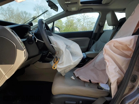 2015 Honda Civic EX-L with VIN 2HGFB2F90FH512353, listed as a Copart auction lot 54931545 with 150,461 mi miles and Salvage Title. Bid and sale history available at DreamBid. Image 7.
