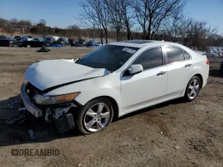 2012 Acura TSX Tech Pkg with VIN JH4CU2F66CC021056, listed as a Copart auction lot 48221775 with 0 mi miles and Salvage Title. Bid and sale history available at carsss.com. Image 1.