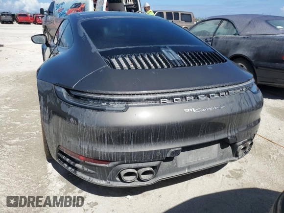2021 Porsche 911 Carrera S with VIN WP0AB2A95MS222552, listed as a Copart auction lot 75054704 with 0 mi miles and Salvage Title. Bid and sale history available at carsss.com. Image 6.