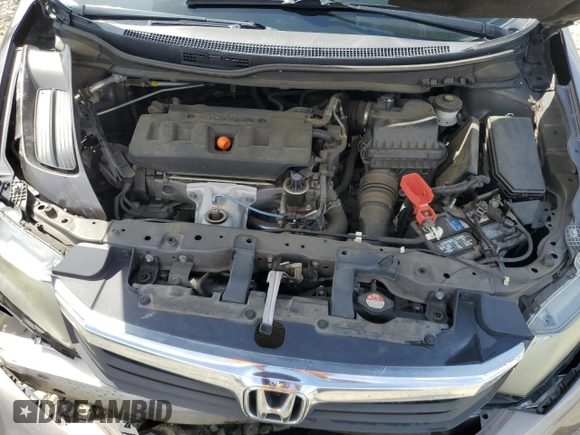 2012 Honda Civic EX-L with VIN 2HGFB2F92CH572839, listed as a Copart auction lot 51507805 with 95,881 mi miles and Salvage Title. Bid and sale history available at DreamBid. Image 11.