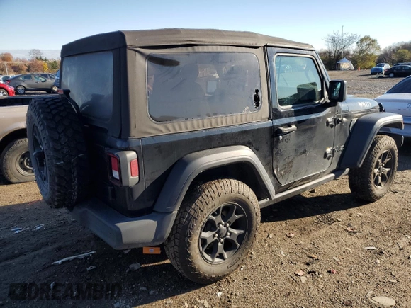 2021 Jeep Wrangler Sport S with VIN 1C4GJXAN4MW697450, listed as a Copart auction lot 81024914 with 75,820 mi miles and Salvage Title. Bid and sale history available at DreamBid. Image 3.
